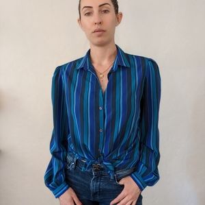Blue striped blouse